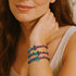 Merlot | Silver | Firefly Glass Cross Bracelet